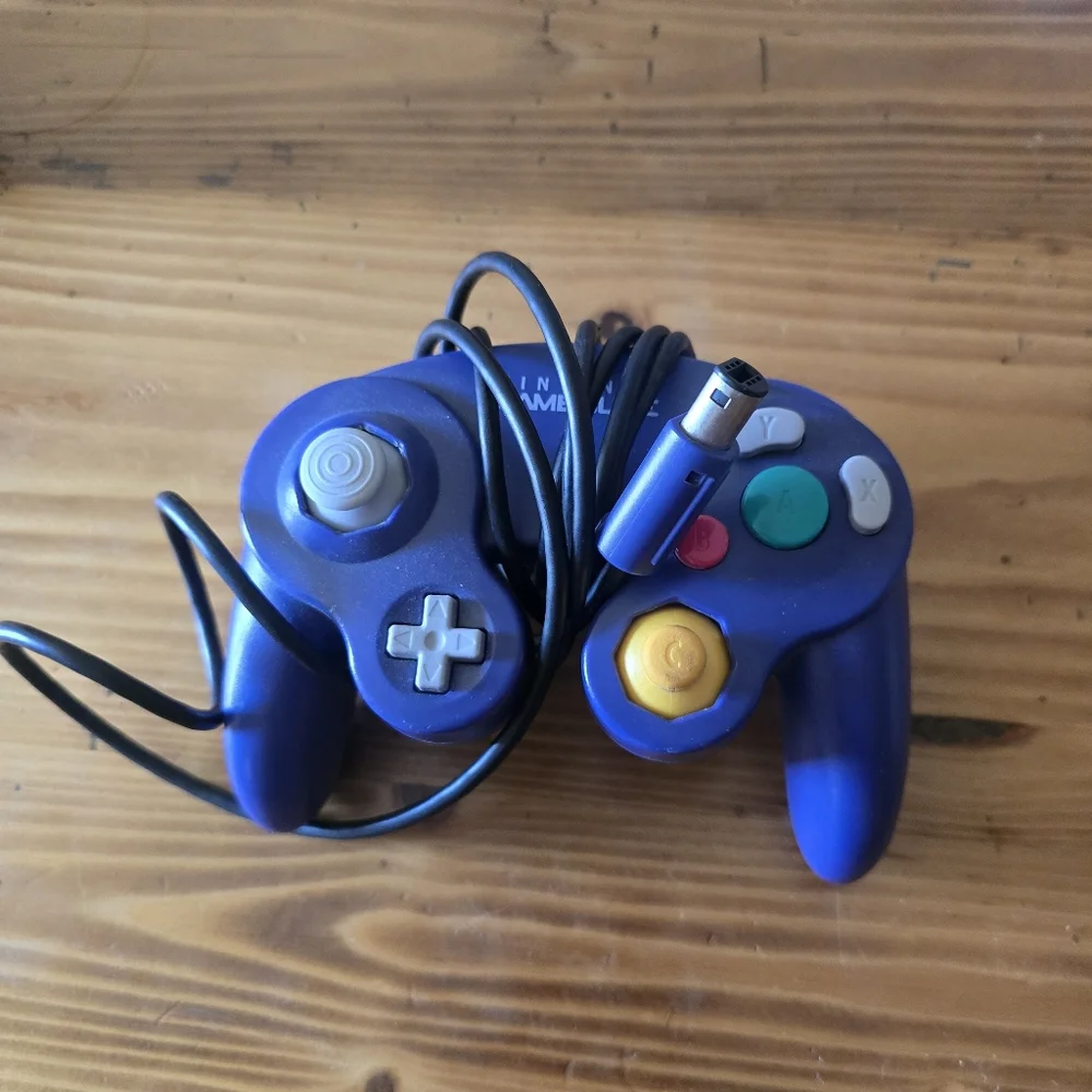 Official Nintendo GameCube Controller BLUE TESTED DOL-003